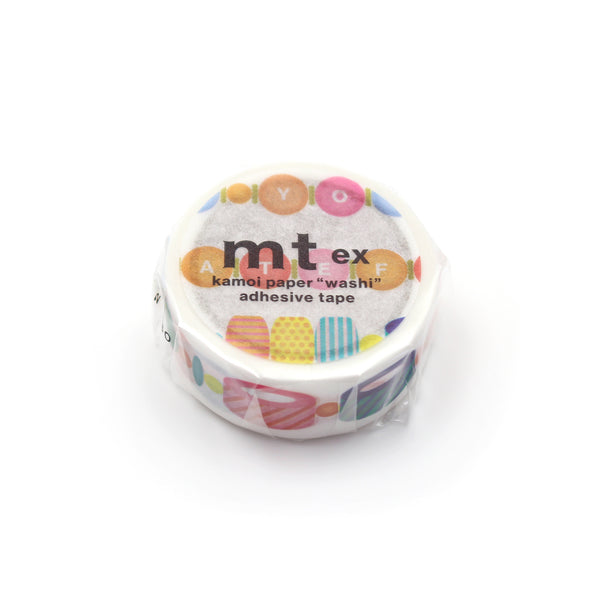 Load image into Gallery viewer, MT EX Washi Tape Thank You in colorful decorative tape.