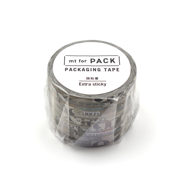 Load image into Gallery viewer, MT For Pack Permanent Tape – English Newspaper Collage roll featuring English newspaper-style text and collage prints for a vintage, artistic finish.