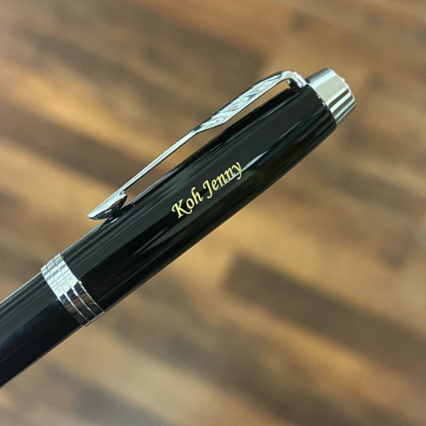 Load image into Gallery viewer, Personalized Name Engraving On Parker IM Black CT Rollerball Pen