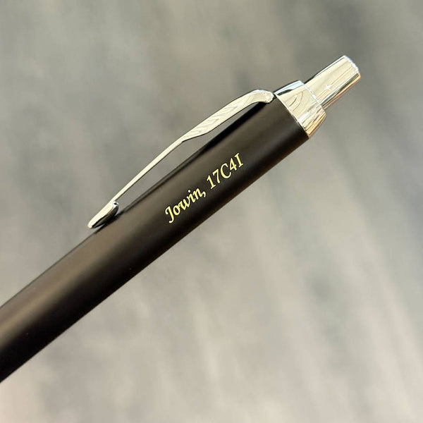 将图片加载到图库查看器,Personalized Name Engraving On Parker IM Matte Black CT Ballpoint Pen