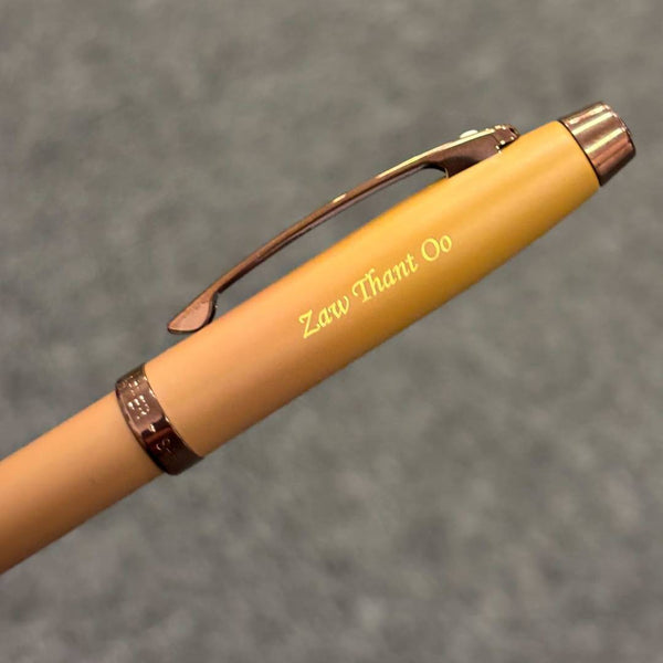 이미지를 갤러리 뷰어에 로드 , Personalized Name Engraving On Sheaffer 100 N9374 Rollerball Pen Gift Set With Card Holder - Coffee Edition Matt Brown with Regal Brown PVD Trims RB