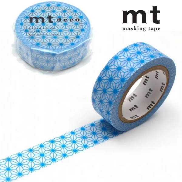 Load image into Gallery viewer, MT Deco Washi Tape Asanoha Tsuyukusa