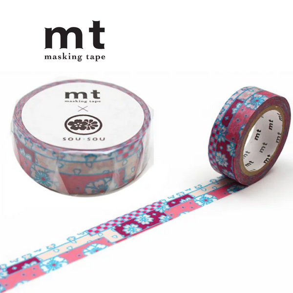 Load image into Gallery viewer, MT x SOU・SOU Washi Tape - Multi Cherry Blossoms