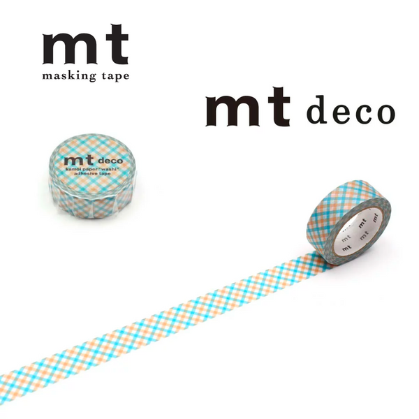 画像をギャラリービューアに読み込む, MT Deco Washi Tape - Overlapping Orange Checkered