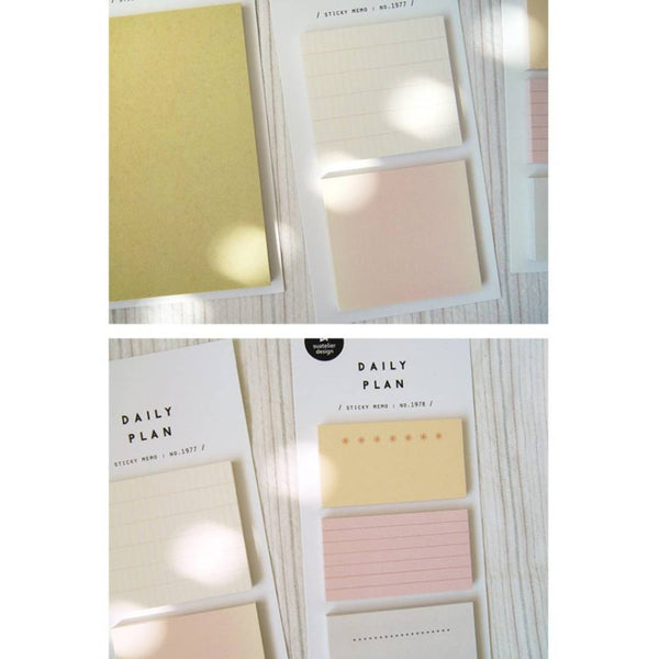 이미지를 갤러리 뷰어에 로드 , Suatelier Daily Plan .62 Sticky Notes in beige color, minimalist rectangular sticky memo pad with 40 sheets.