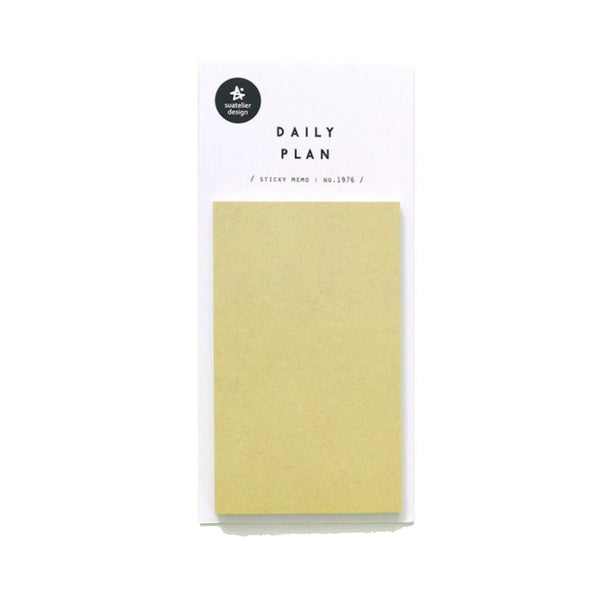 이미지를 갤러리 뷰어에 로드 , Suatelier Daily Plan .62 Sticky Notes in beige color, minimalist rectangular sticky memo pad with 40 sheets.