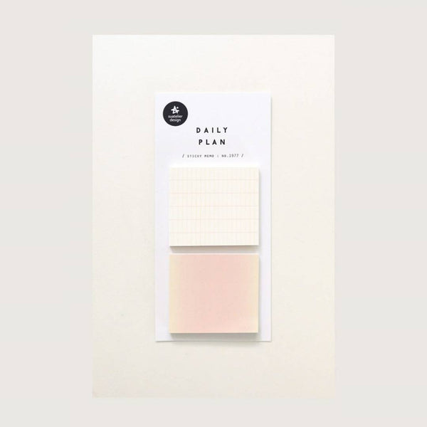 이미지를 갤러리 뷰어에 로드 , Suatelier Daily Plan.63 Sticky Notes – minimalist square sticky memo pad in neutral tones for planners, journals, and desk organization.