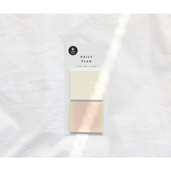 이미지를 갤러리 뷰어에 로드 , Suatelier Daily Plan.63 Sticky Notes – minimalist square sticky memo pad in neutral tones for planners, journals, and desk organization.