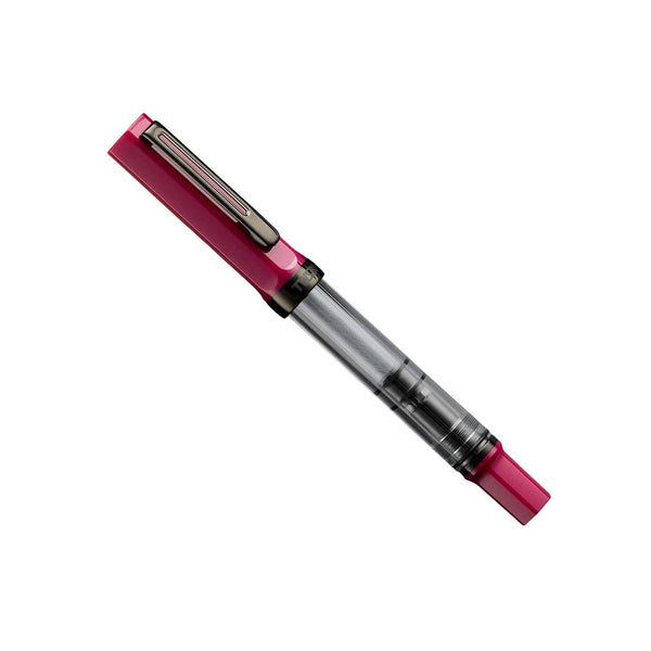 将图片加载到图库查看器,TWSBI ECO Fountain Pen Plum with Onyx – Transparent piston-filler with plum cap and black trim