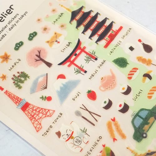 画像をギャラリービューアに読み込む, Suatelier Daily in Tokyo sticker, Suatelier, Sticker, suatelier-daily-in-tokyo-sticker, For Crafters, Stickers, Cityluxe
