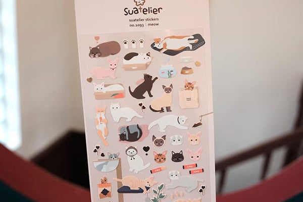 画像をギャラリービューアに読み込む, Suatelier Meow sticker, Suatelier, Sticker, suatelier-meow-sticker, For Crafters, Stickers, Cityluxe