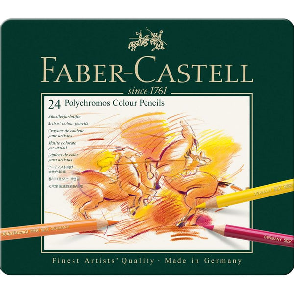 Load image into Gallery viewer, Faber-Castell Polychromos Artist Colour Pencil Set of 24, Faber-Castell, Colour Pencil, faber-castell-polychromos-artist-colour-pencil-set-of-24, , Cityluxe