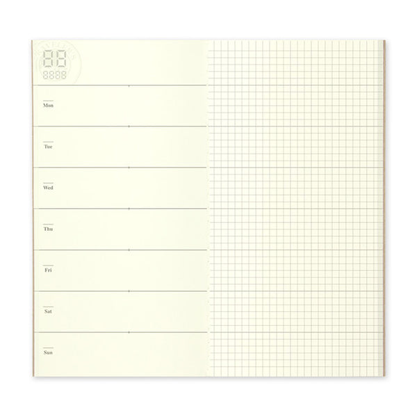 Load image into Gallery viewer, Traveler's Notebook Refill 019 (Regular Size) - Weekly Diary + Memo, Traveler's Company, Notebook Insert, travelers-and-notebook-refill-019-regular-size-weekly-diary-memo-14331006, Calendar, For Travellers, traveler, Cityluxe