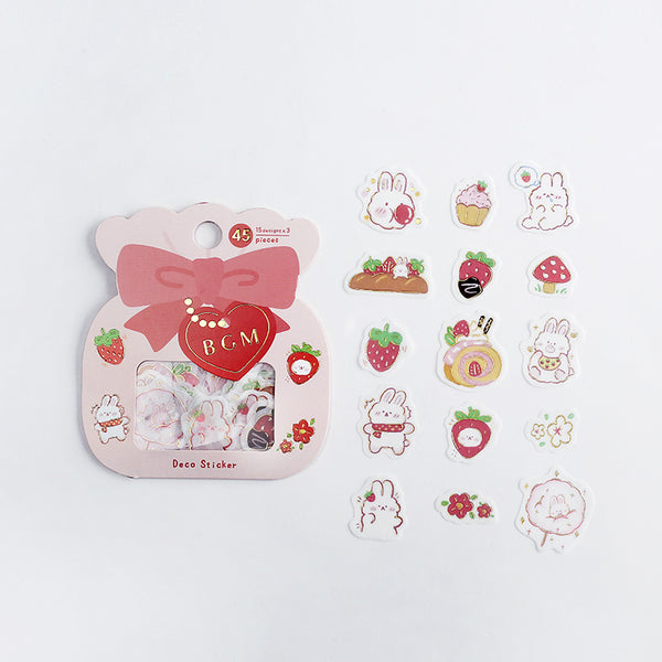 이미지를 갤러리 뷰어에 로드 , BGM Flakes Seal Strawberry Rabbit, BGM, Seal, bgm-flakes-seal-strawberry-rabbit, , Cityluxe