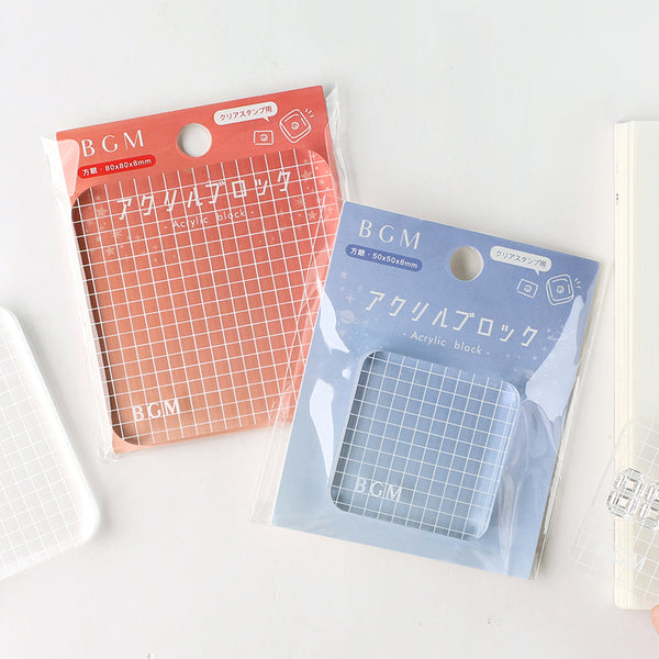 将图片加载到图库查看器,BGM Acrylic Block Grid S, BGM, Stamp, bgm-acrylic-block-grid-s, , Cityluxe