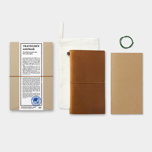 TRAVELER'S notebook Starter Kit-Passport Size in Camel — Two Hands