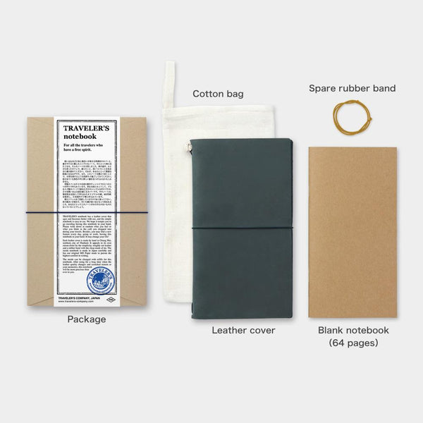 이미지를 갤러리 뷰어에 로드 , Traveler's Notebook Starter Kit (Regular Size) - Blue, Traveler's Company, Notebook, travelers-notebook-starter-kit-regular-size-blue, Blank, Blue, Bullet Journalist, For Travellers, traveler, Cityluxe