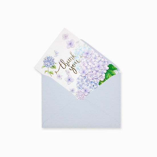 이미지를 갤러리 뷰어에 로드 , D'Won Card Thank You Hydrangea, D'Won, Greeting Cards, dwon-card-thank-you-hydrangea, , Cityluxe