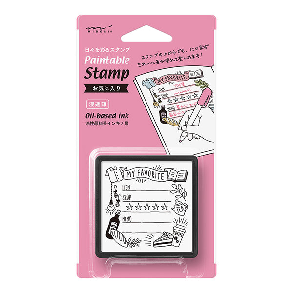 이미지를 갤러리 뷰어에 로드 , Midori Paintable Stamp Pre-inked My favorite, Midori, Stamp, midori-paintable-stamp-pre-inked-my-favorite, , Cityluxe
