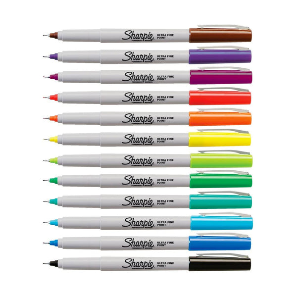 Load image into Gallery viewer, Sharpie Ultra Fine Point Permanent Markers Assorted Set of 12, Sharpie, Marker, sharpie-ultra-fine-point-permanent-markers-assorted-set-of-12, Multicolour, Cityluxe