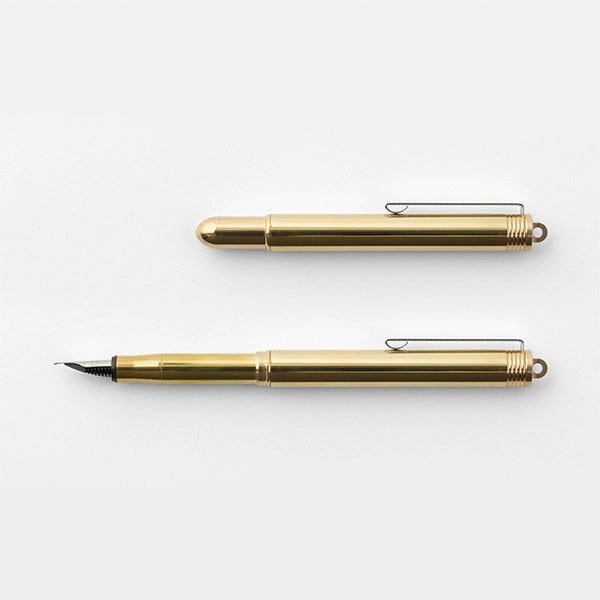 Load image into Gallery viewer, Traveler's Company Brass Fountain Pen, Traveler's Company, Fountain Pen, travelers-company-brass-fountain-pen, Bullet Journalist, can be engraved, For Travellers, Pen Lovers, Traveler, Cityluxe
