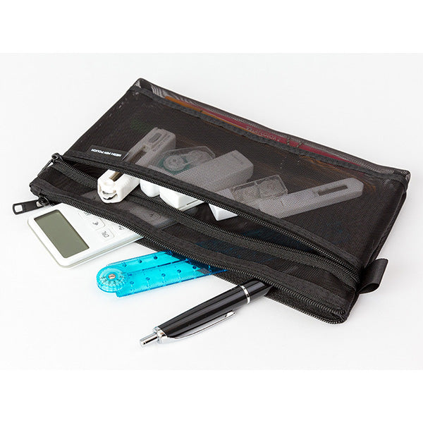 Load image into Gallery viewer, Midori CL Mesh Pen Pouch Black, Midori, Pen Case, midori-cl-mesh-pen-pouch-black, , Cityluxe