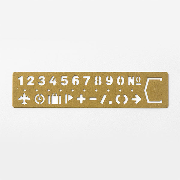 Load image into Gallery viewer, Traveler's Company Brass Template Bookmark Number, Traveler's Company, Template, travelers-company-brass-template-bookmark-number, For Travellers, Traveler, Cityluxe