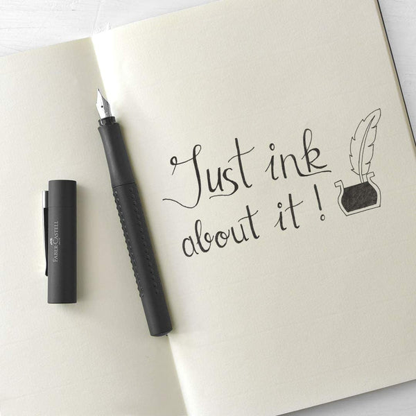 Load image into Gallery viewer, Faber-Castell Grip Edition Fountain Pen All Black, Faber-Castell, Fountain Pen, faber-castell-grip-edition-fountain-pen-all-black, Black, can be engraved, Fine Writing, Cityluxe