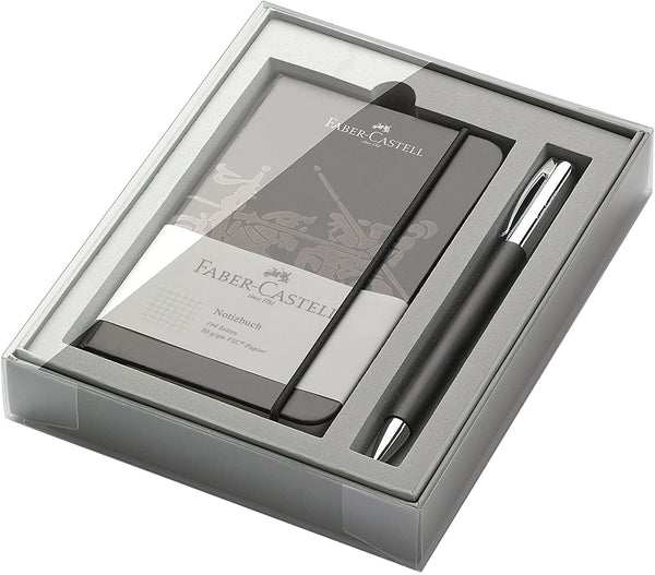 이미지를 갤러리 뷰어에 로드 , Faber-Castell Ambition Resin Ballpoint Pen Black Promo Set With Notebook, Faber-Castell, Ballpoint Pen, faber-castell-ambition-resin-ballpoint-pen-black-promo-set-with-notebook, Black, can be engraved, Fine Writing, Cityluxe