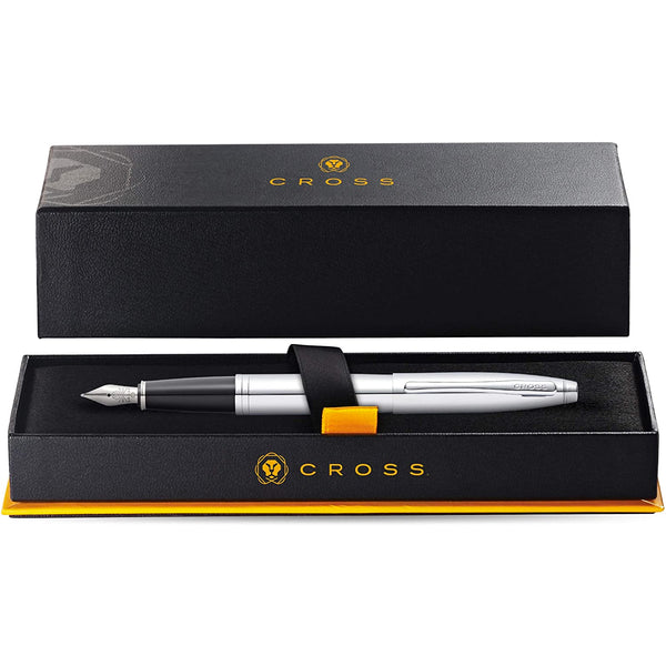 将图片加载到图库查看器,Cross Calias Polished Chrome Fountain Pen Gift Box, Cross, Fountain Pen, cross-calias-polished-chrome-fountain-pen-gift-box, , Cityluxe