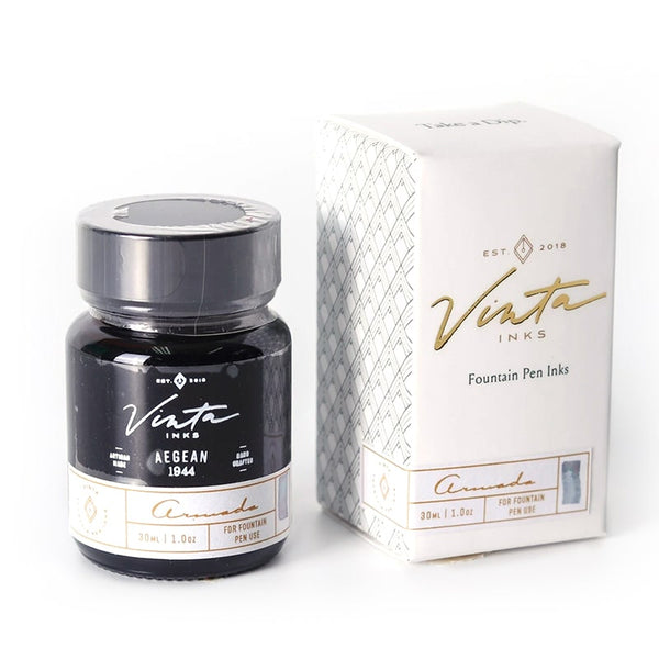 이미지를 갤러리 뷰어에 로드 , Vinta Inks 30ml Ink Bottle Aegean (Armada 1944), Vinta Inks, Ink Bottle, vinta-inks-30ml-ink-bottle-aegean-armada-1944, Blue, Grey, Inktober22, Cityluxe