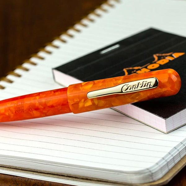 画像をギャラリービューアに読み込む, Conklin All American Rollerball Pen Sunburst Orange, Conklin, Rollerball Pen, conklin-all-american-rollerball-pen-sunburst-orange, can be engraved, Orange, Cityluxe