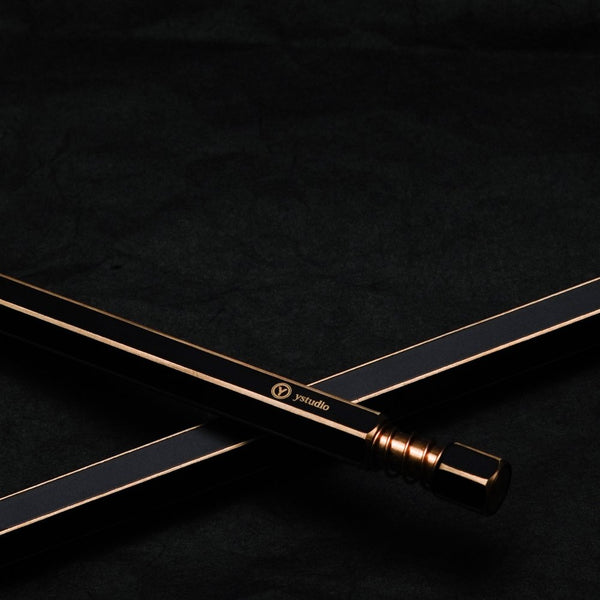 Load image into Gallery viewer, Ystudio Brassing Ballpoint Pen (spring), Ystudio, Ballpoint Pen, ystudio-brassing-ballpoint-pen-spring, Black, can be engraved, Cityluxe