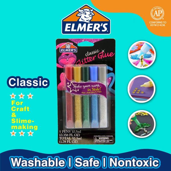 이미지를 갤러리 뷰어에 로드 , Elmer's 3D Classic Glitter Glue Pens 5s, Elmer's, Glue Pen, elmers-3d-classic-glitter-glue-pens-5s, , Cityluxe