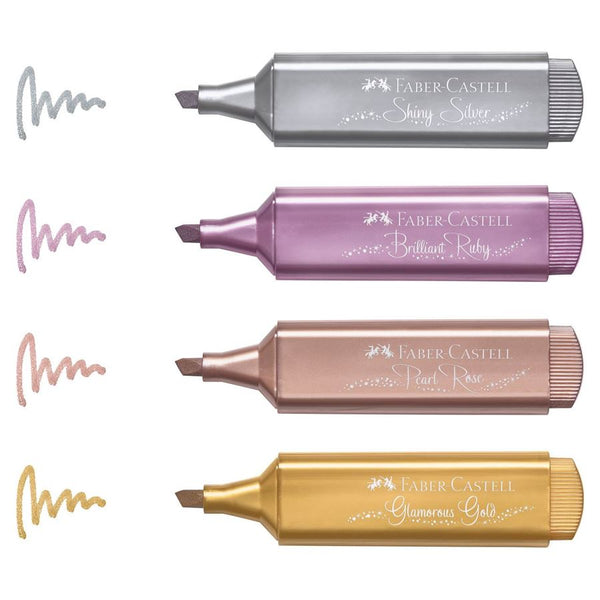将图片加载到图库查看器,Faber-Castell Highlighter TL 46 Metallic Set of 4, Faber-Castell, Marker, faber-castell-highlighter-tl-46-metallic-set-of-4, Highlighters, Cityluxe