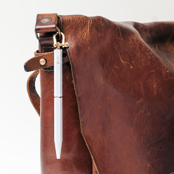 Load image into Gallery viewer, Ystudio Brassing Portable Ballpoint Pen White, Ystudio, Ballpoint Pen, ystudio-brassing-portable-ballpoint-pen-white, can be engraved, White, Cityluxe