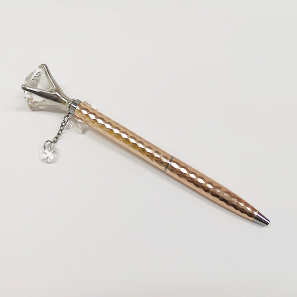将图片加载到图库查看器,Helen Kelly Diamond Charm Pen Rose Gold, Helen Kelly, Ballpoint Pen, helen-kelly-diamond-charm-pen-rose-gold, For Students, Gold, pen under $30, Cityluxe