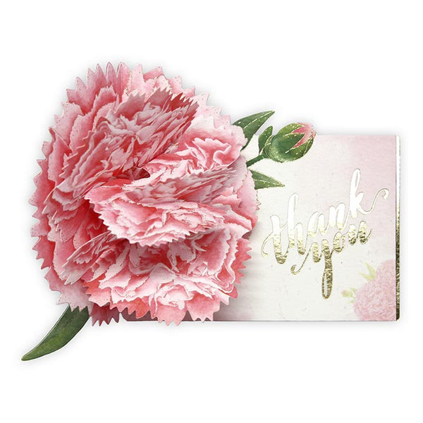 Load image into Gallery viewer, D'Won 3D Pop Up Card Thank You Carnation Pink, D'Won, Greeting Cards, dwon-3d-card-thank-you-carnation-pink, , Cityluxe