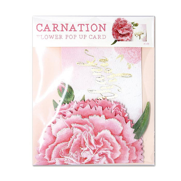 Load image into Gallery viewer, D'Won 3D Pop Up Card Thank You Carnation Pink, D'Won, Greeting Cards, dwon-3d-card-thank-you-carnation-pink, , Cityluxe