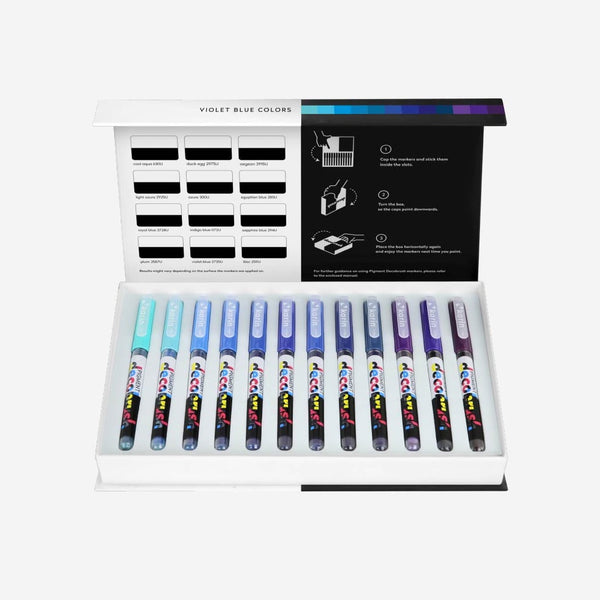 将图片加载到图库查看器,Karin PIGMENT Decobrush Violet-Blue Colors Collection, Karin, Brush Pen, karin-pigment-decobrush-violet-blue-colors-collection, , Cityluxe