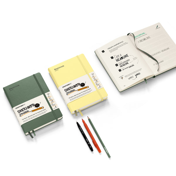 Load image into Gallery viewer, Leuchtturm1917 Sketchnote Journal Hardcover Medium (A5), Leuchtturm1917, Notebook, leuchtturm1917-sketchnote-journal-hardcover-medium-a5, A5, Hardcover, Journal, Leuchtturm1917, New January, Sketchnote, Cityluxe