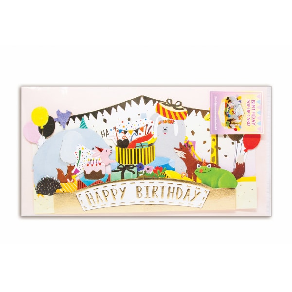 Load image into Gallery viewer, D'Won 3D Pop Up Card Happy Birthday Animal Parade, D'Won, Greeting Cards, dwon-3d-pop-up-card-happy-birthday-animal-parade, , Cityluxe