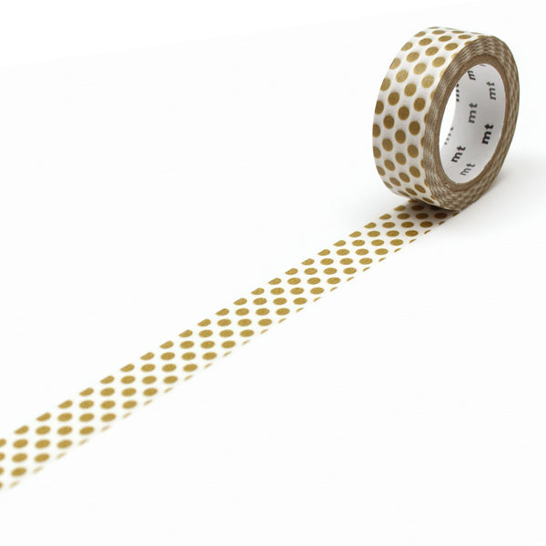 将图片加载到图库查看器,MT Deco Washi Tape Dot Gold 2, MT Tape, Washi Tape, mt-deco-washi-tape-dot-gold-2, 7m, Cityluxe