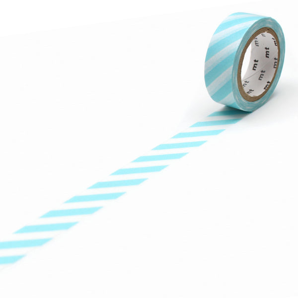 Load image into Gallery viewer, MT Deco Washi Tape Stripe Mint Blue, MT Tape, Washi Tape, mt-deco-washi-tape-stripe-mint-blue, 7m, Cityluxe