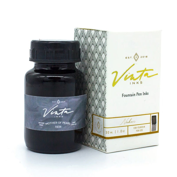 Load image into Gallery viewer, Vinta Inks 30ml Ink Bottle Mother of Pearl, Shimmer (Nakar 1934), Vinta Inks, Ink Bottle, vinta-inks-30ml-ink-bottle-mother-of-pearl-shimmer-nakar-1934, Grey, Inktober22, Cityluxe