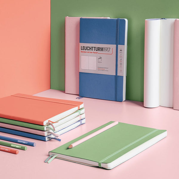 Load image into Gallery viewer, Leuchtturm1917 Hardcover A5 Medium Notebook Powder - Dotted, Leuchtturm1917, Notebook, leuchtturm1917-hardcover-a5-medium-notebook-powder-dotted, Dotted, Muted Colour, Pink, Cityluxe