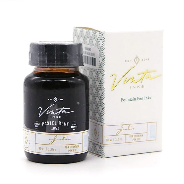 Load image into Gallery viewer, Vinta Inks 30ml Ink Bottle Pastel Blue, Shimmer (Julio 1991), Vinta Inks, Ink Bottle, vinta-inks-30ml-ink-bottle-pastel-blue-shimmer-julio-1991, Blue, Inktober22, shimmering, Cityluxe
