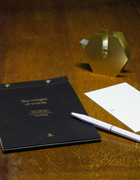 Load image into Gallery viewer, Ystudio Brassing Portable Ballpoint Pen White, Ystudio, Ballpoint Pen, ystudio-brassing-portable-ballpoint-pen-white, can be engraved, White, Cityluxe