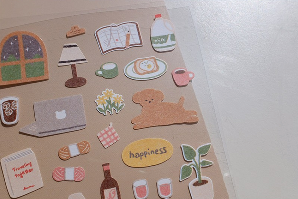 이미지를 갤러리 뷰어에 로드 , Suatelier Daily Deco Stickers - Sticker Small Happiness