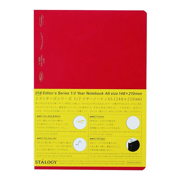Load image into Gallery viewer, Stalogy Editor's Series 1/2 Year A5 Notebook, Plain, Stalogy, Notebook, stalogy-editors-series-1-2-year-a5-notebook-plain, 1/2 year, A5, Blank, Plain, Planner, Stalogy, Cityluxe